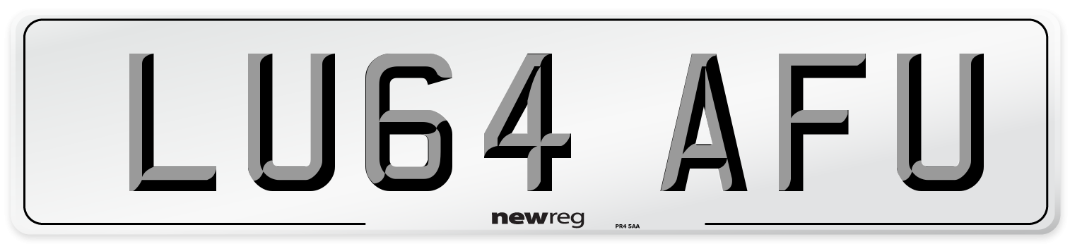 LU64 AFU Number Plate from New Reg